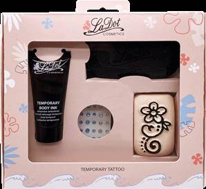 Kit Ladot Set M, tampon encreur + encre, strass & pierre M