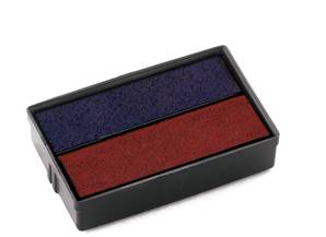 Encrier E/10 bicolore rouge et bleu