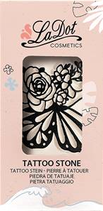 Pierre à tatouer Ladot Large "Rose & Papillon" L28