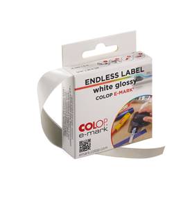 Rouleau d'étiquettes blanches brillantes pour E-Mark, 14mm x 8m