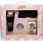 Kit Ladot Set M, tampon encreur + encre, strass & pierre M