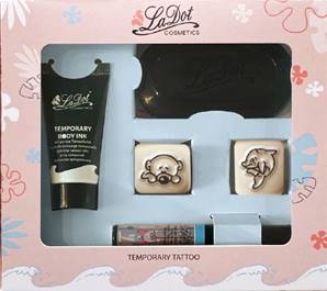 Kit Ladot Set 9, tampon encreur+encre,strass & pierres S23+S19-UN1263