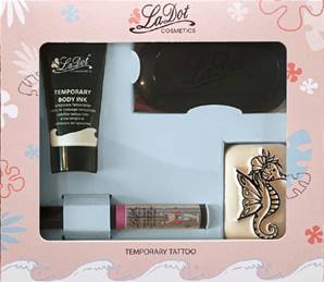 Kit Ladot Set 7, tampon encreur + encre,strass & pierre M230- UN1263